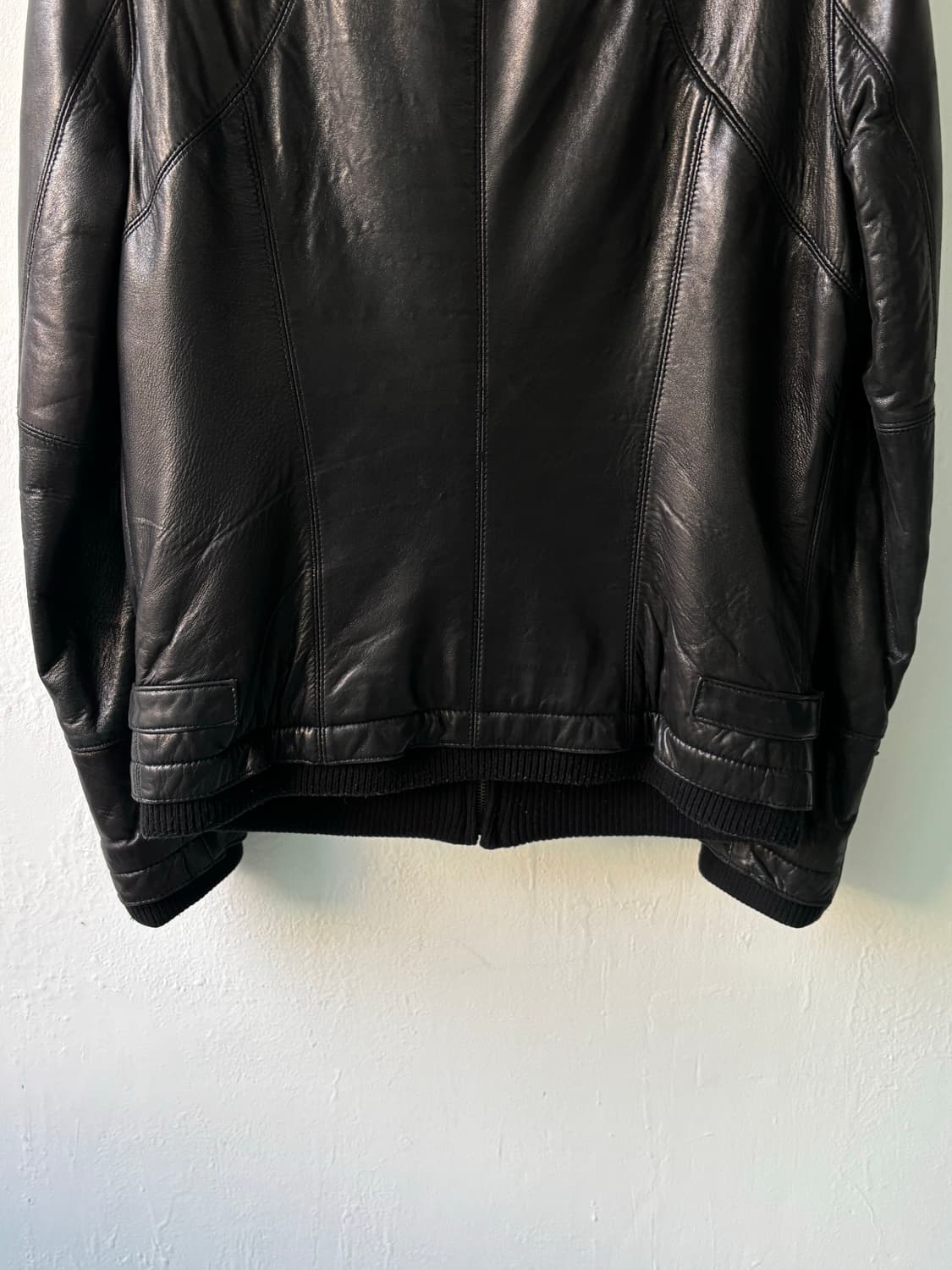 캘빈클라인 램스킨 바이커 레더 블루종  상품이미지6