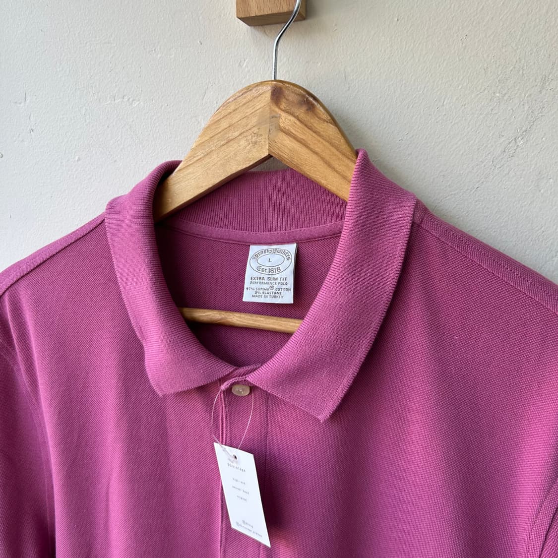 16548 - 브룩스 브라더스 핑크 반팔 카라티 상품이미지3