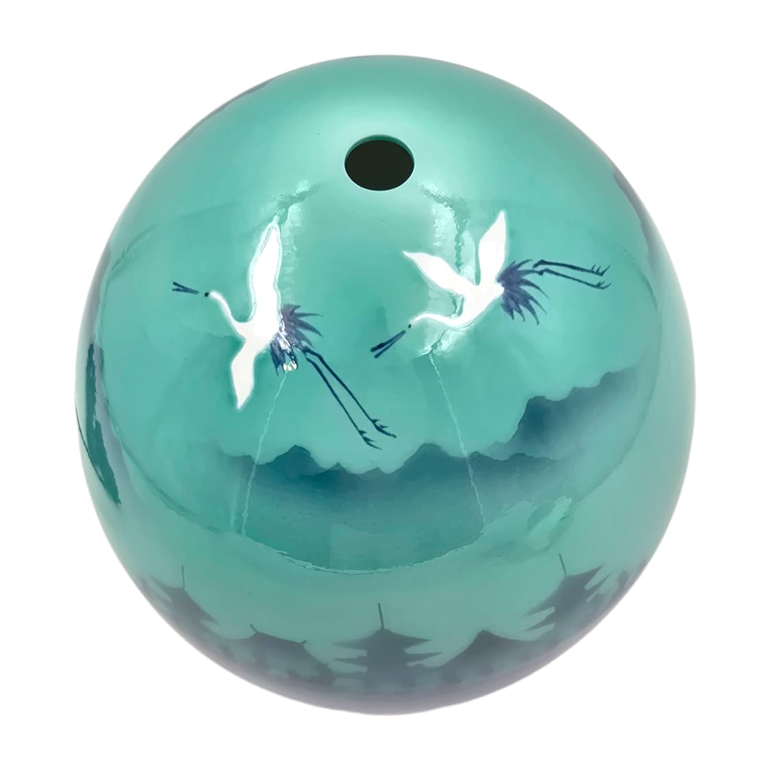 70s 아리타야키 산수화 에그 도자기 대형 조명 상품이미지5