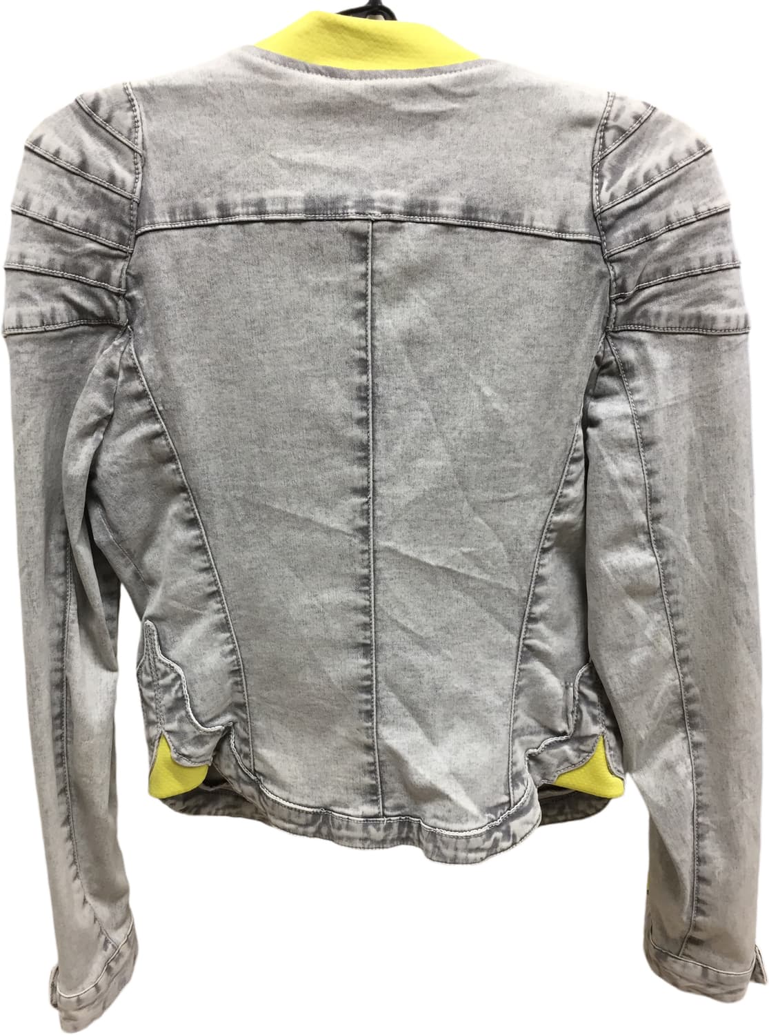 워싱 바이커 슬림 자켓/네온 포인트 상품이미지3