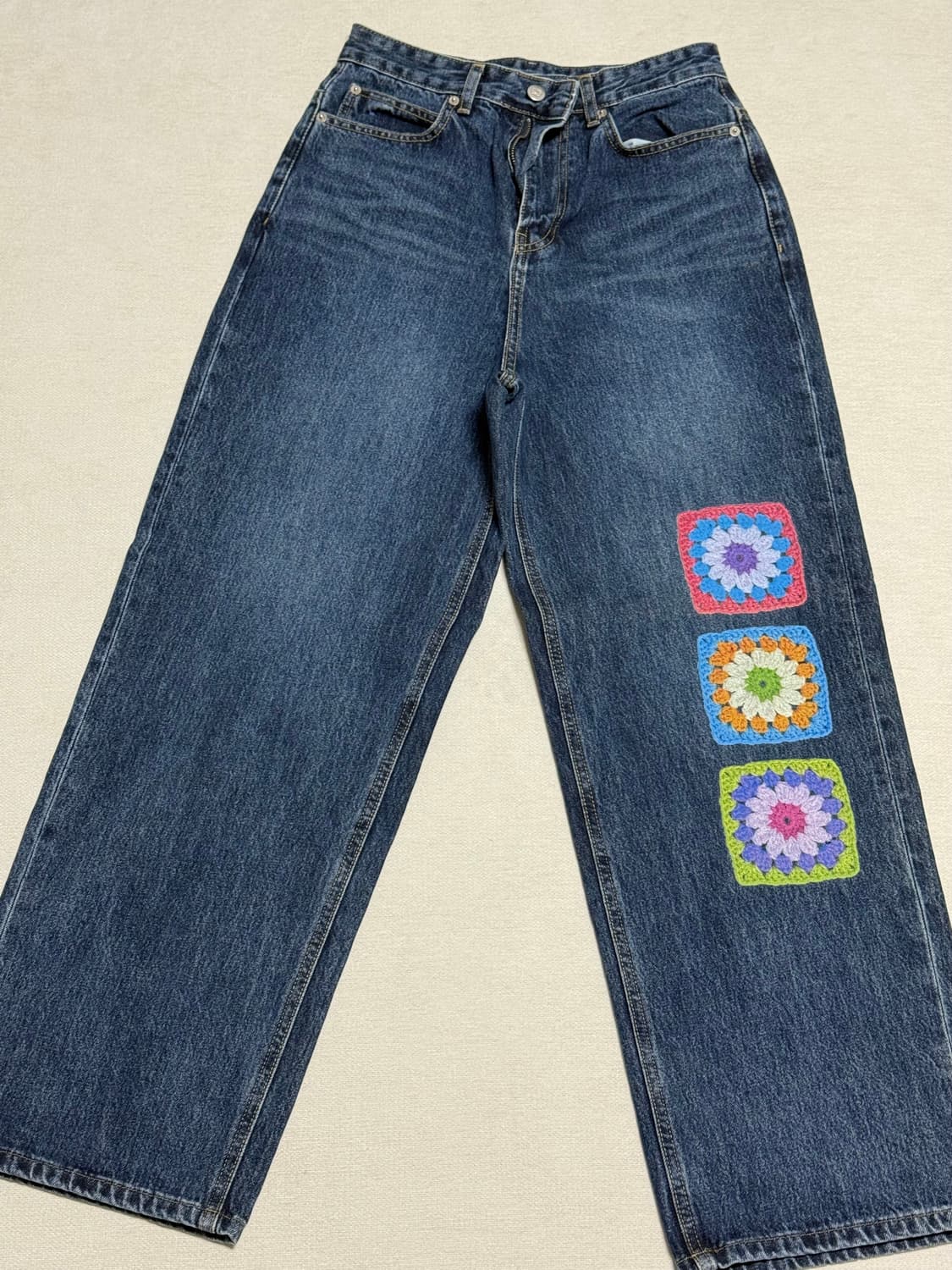 로씨로씨 크로셰 데님팬츠 상품이미지1