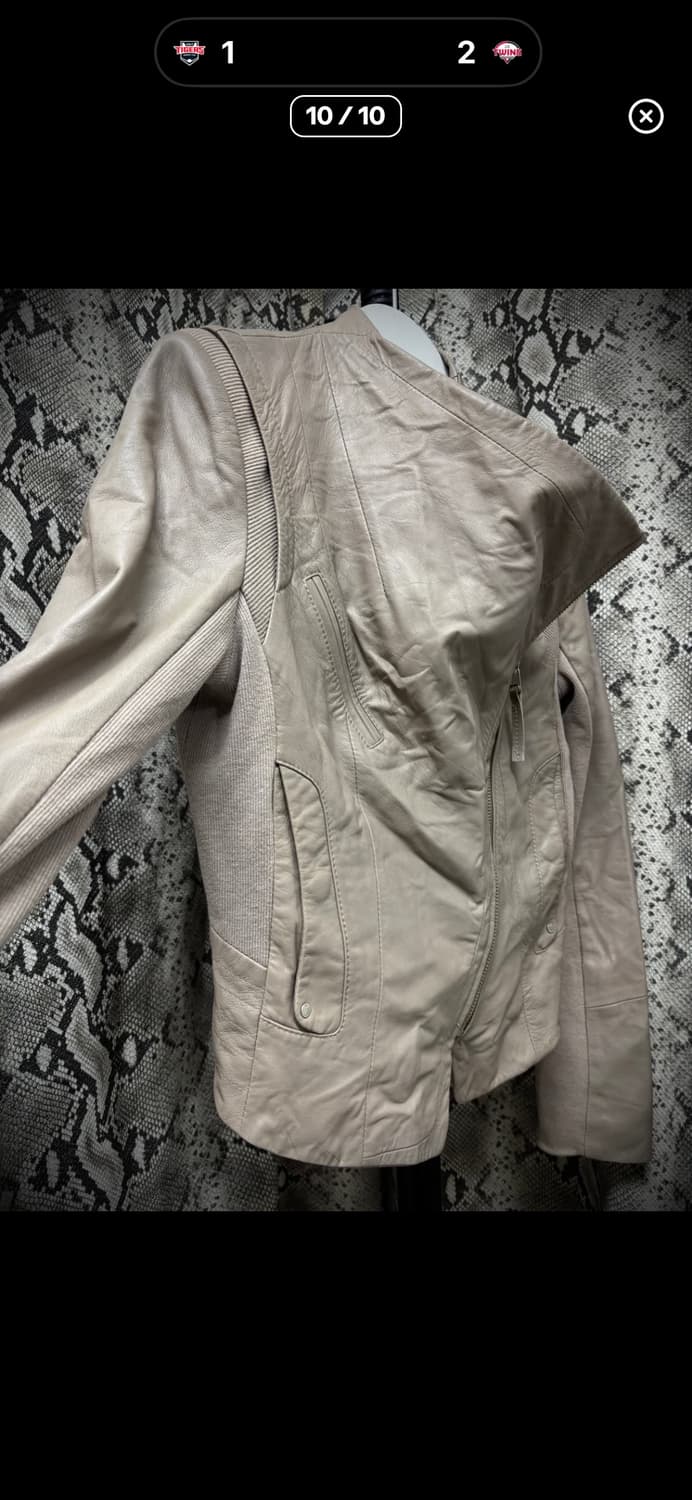 앤클라인 드레이프 레더자켓 양가죽 상품이미지10