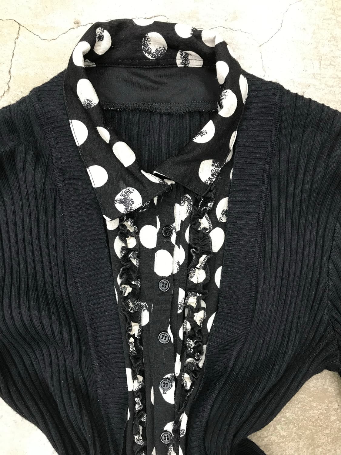 Frill dot layered knit 상품이미지9