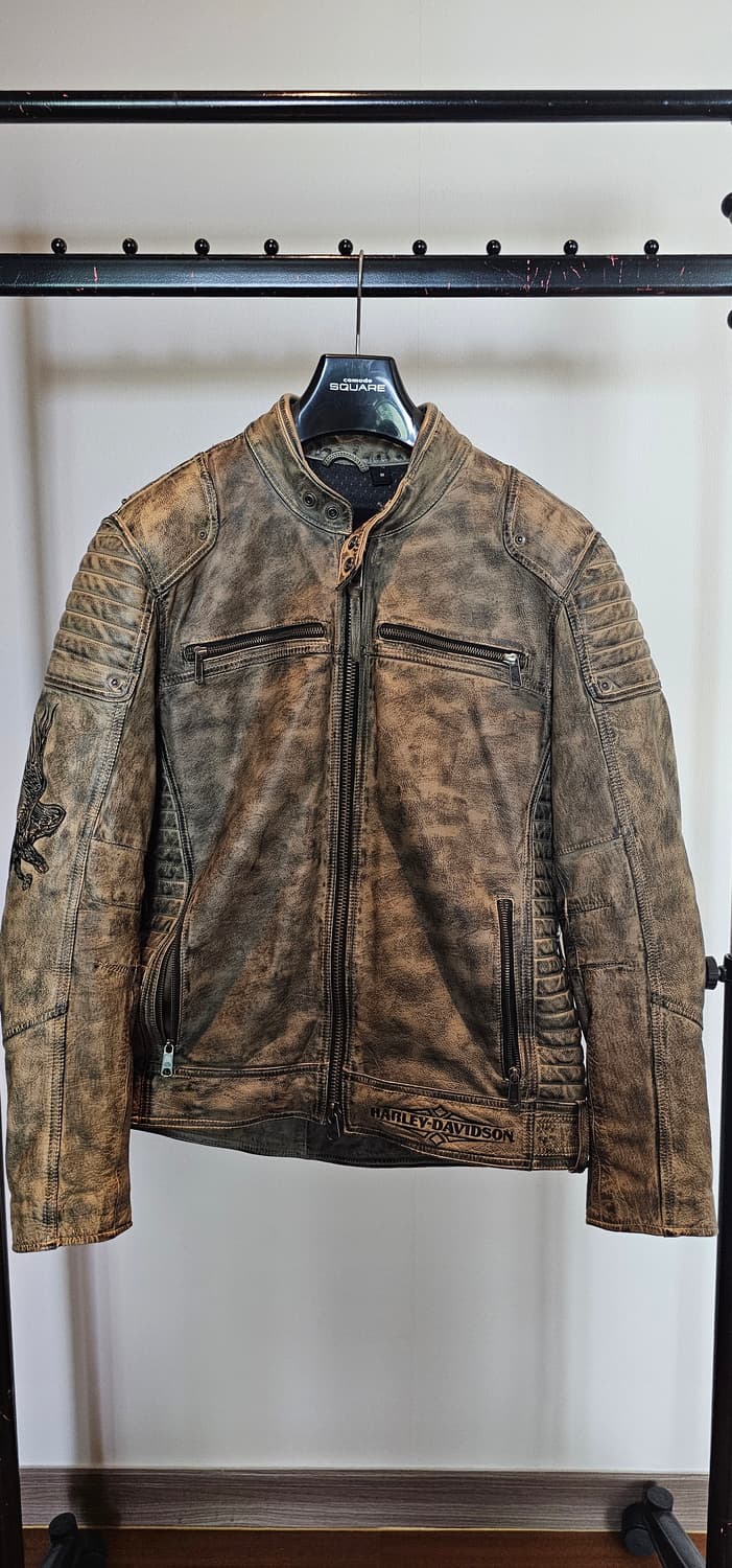 할리데이비슨 Hamilton Washed Genuine 가죽 라이딩 자켓 상품이미지1