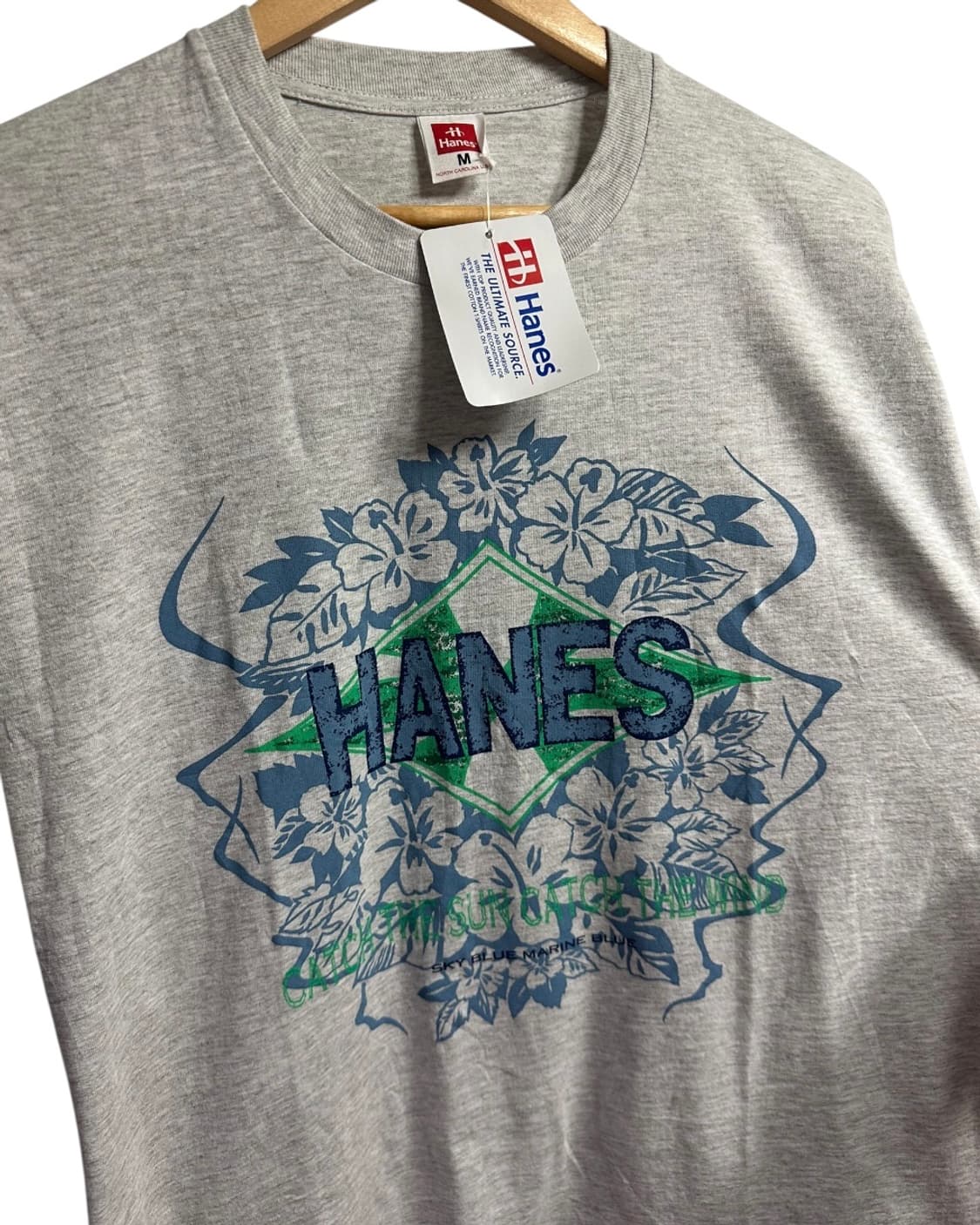 (새상품) 90s 헤인즈(Hanes) 라이트그레이 반팔티 데드스탁 M 상품이미지2