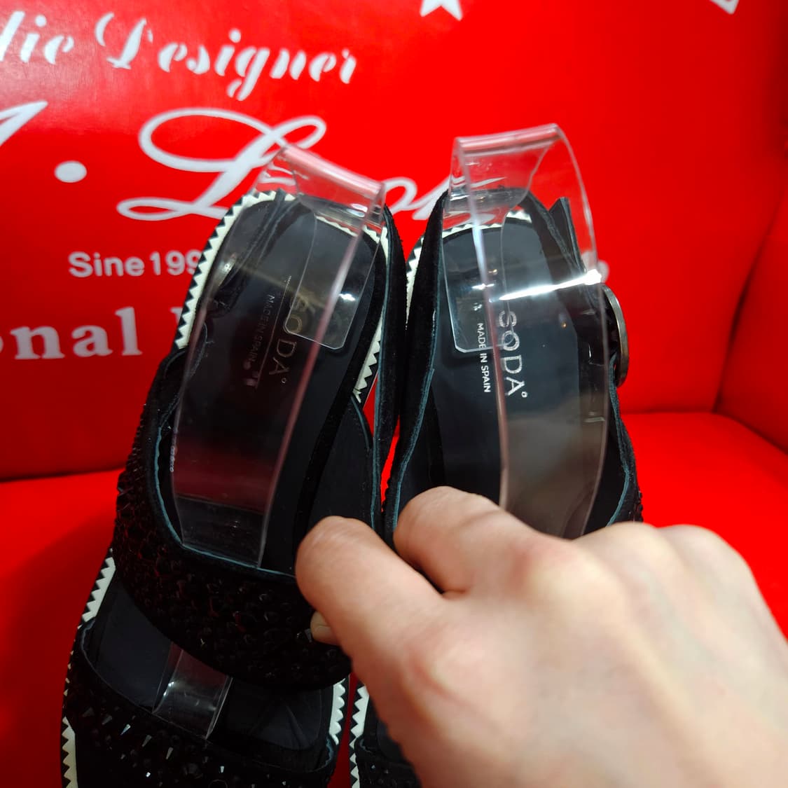 소다(SODA) 크리스탈 플렛폼 통굽 샌들 39size 상품이미지6