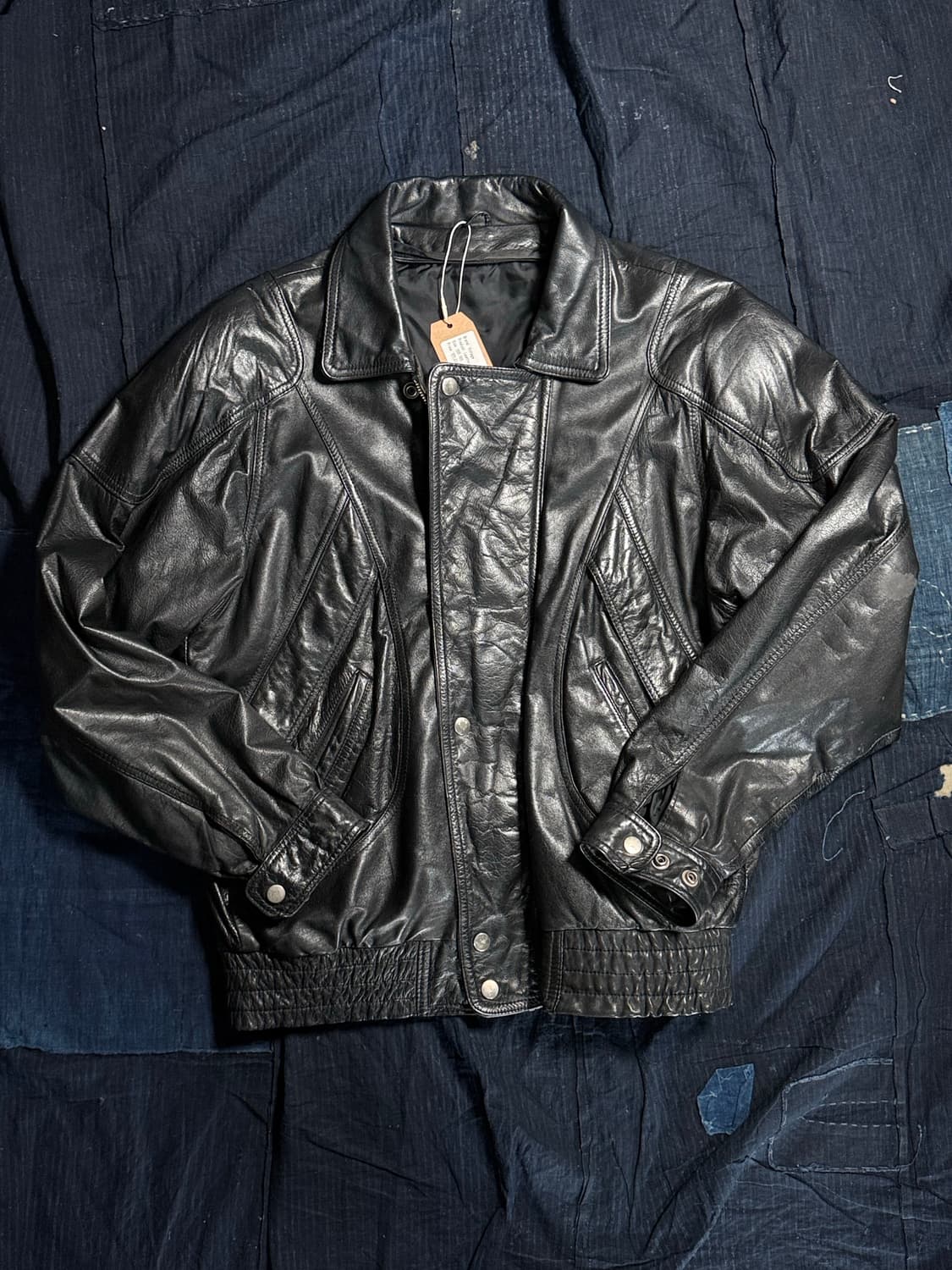 빈티지 레더 봄버자켓 100-105 상품이미지1