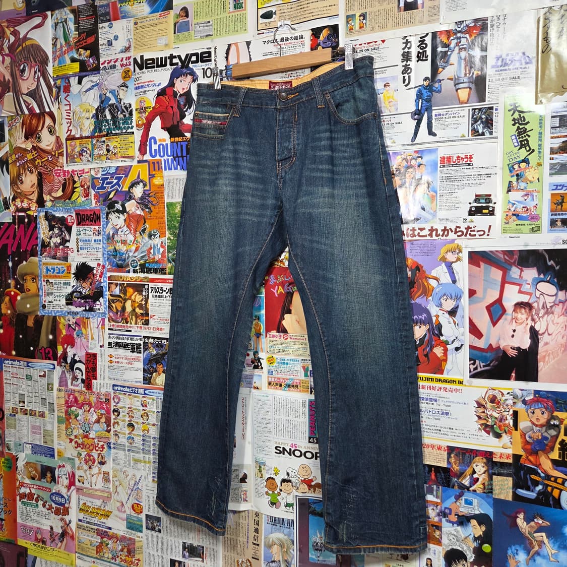 수퍼 드라이 신치백 중청 데님 팬츠 상품이미지7