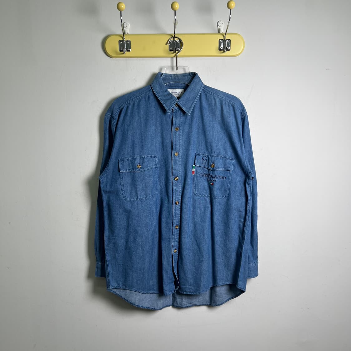 지아니 발렌티노 투포켓 데님 셔츠 L 상품이미지1