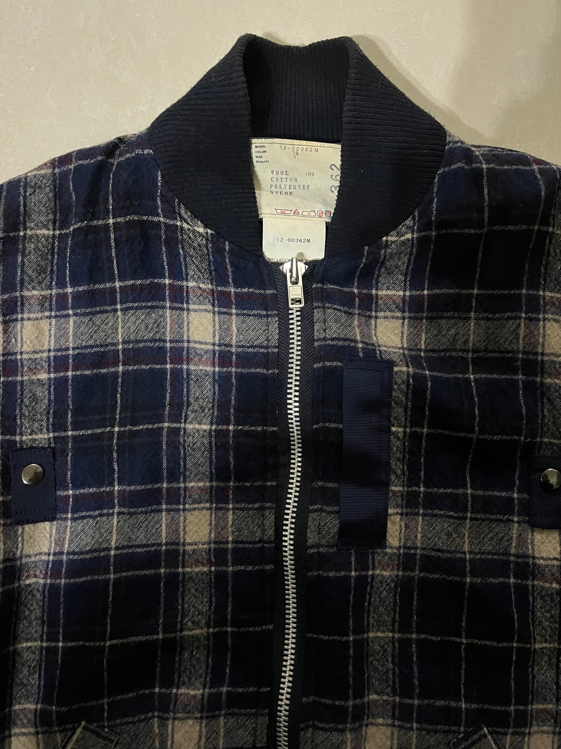 sacai check flannel wool ma-1 상품이미지3