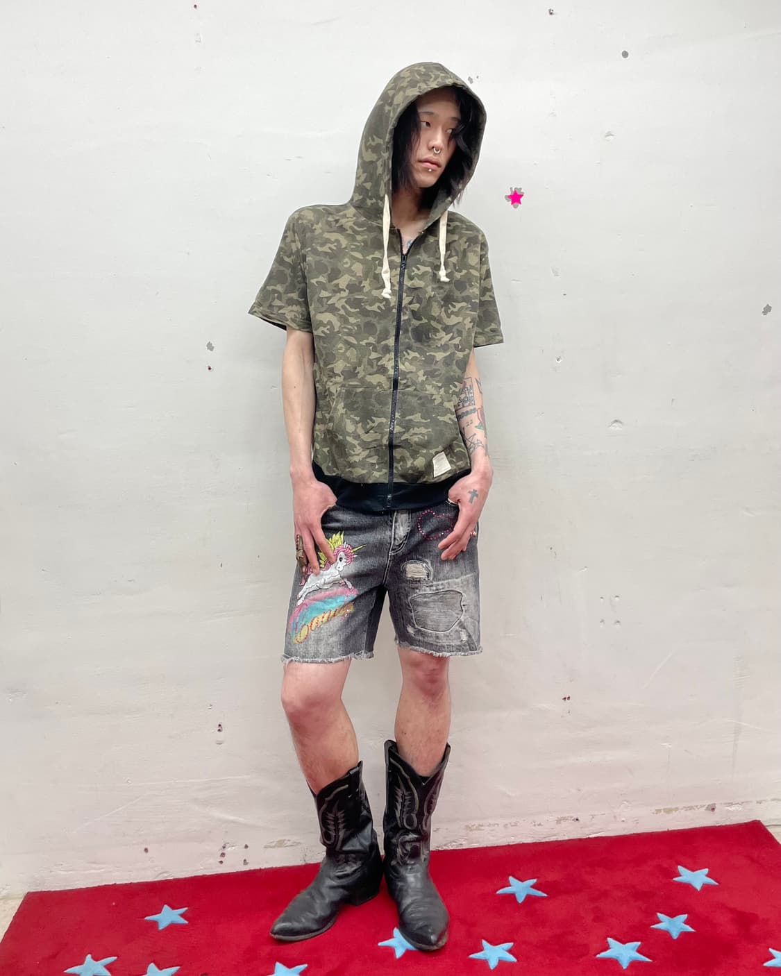 Camo Military Hooded T-Shirt 상품이미지6