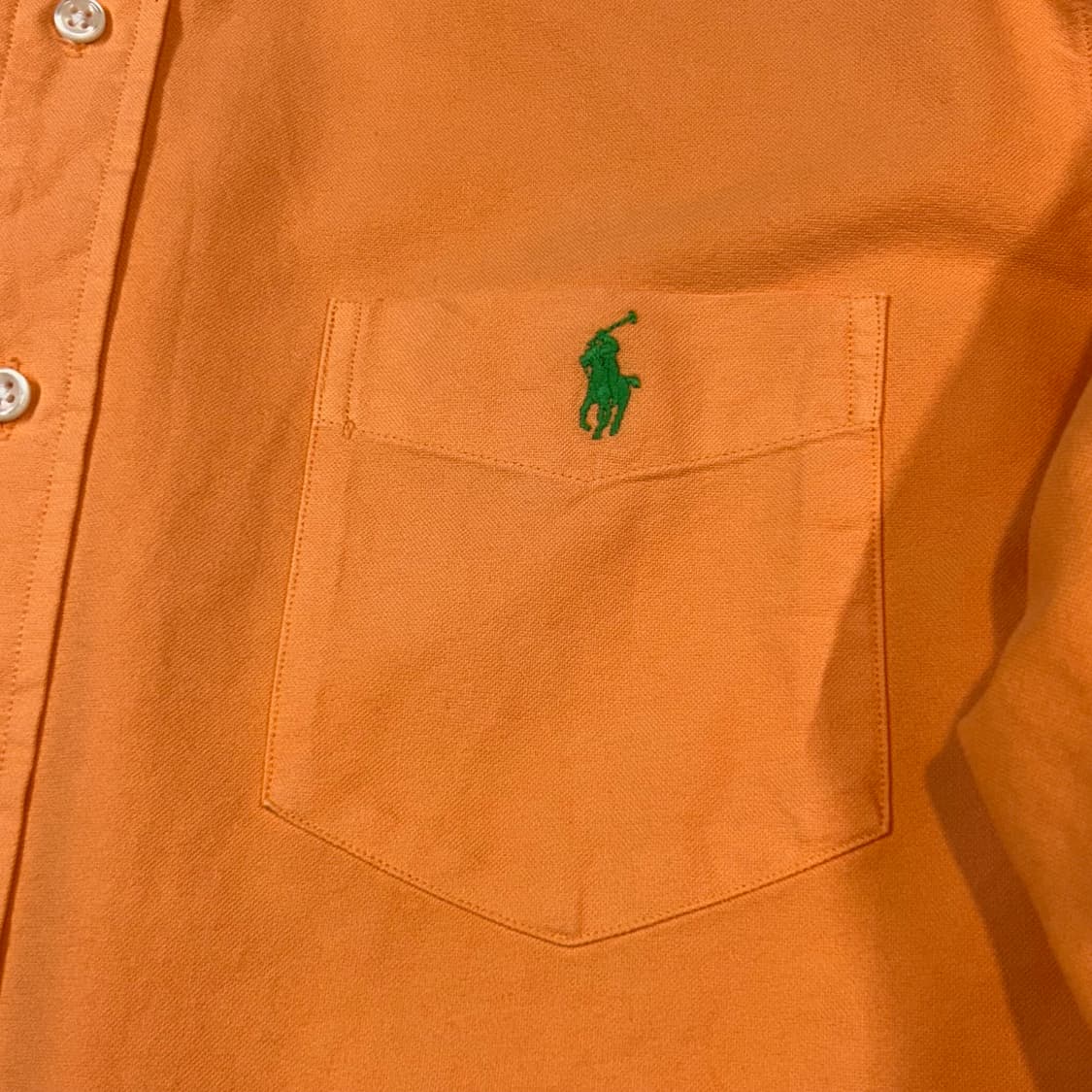 XL) 폴로 랄프로렌 클래식 원포켓 옥스포드 셔츠 주황색 상품이미지4