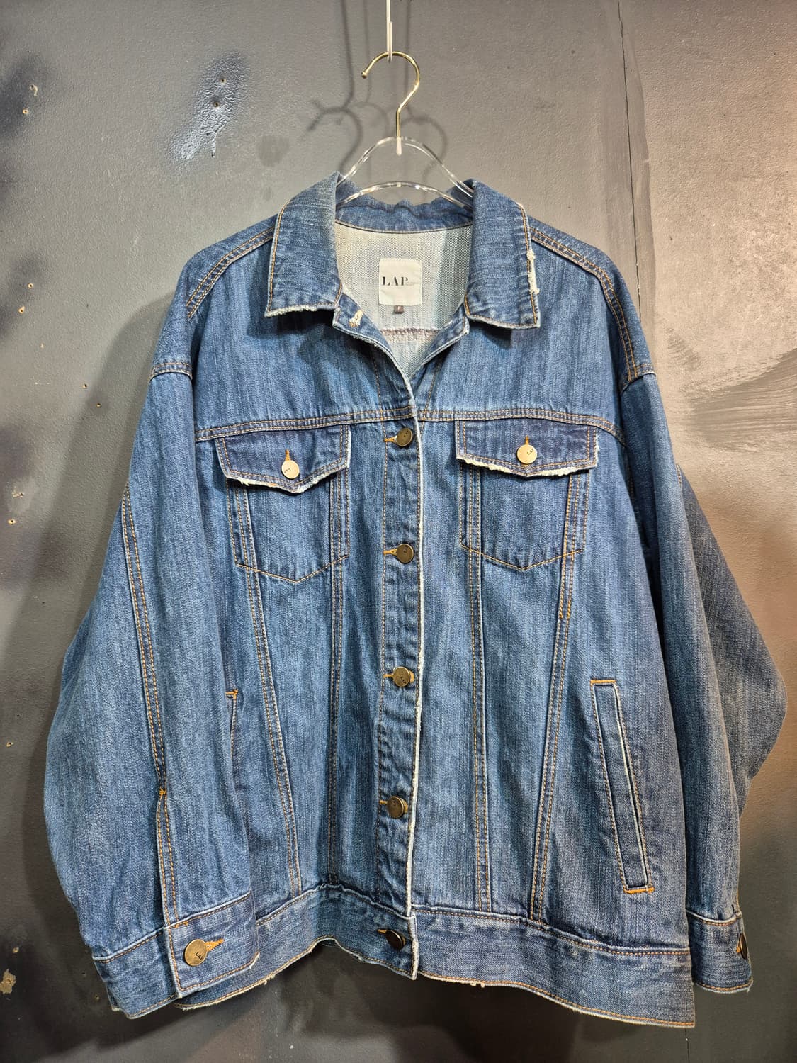 LAP 장미 프린트 데님 청자켓 F 상품이미지2