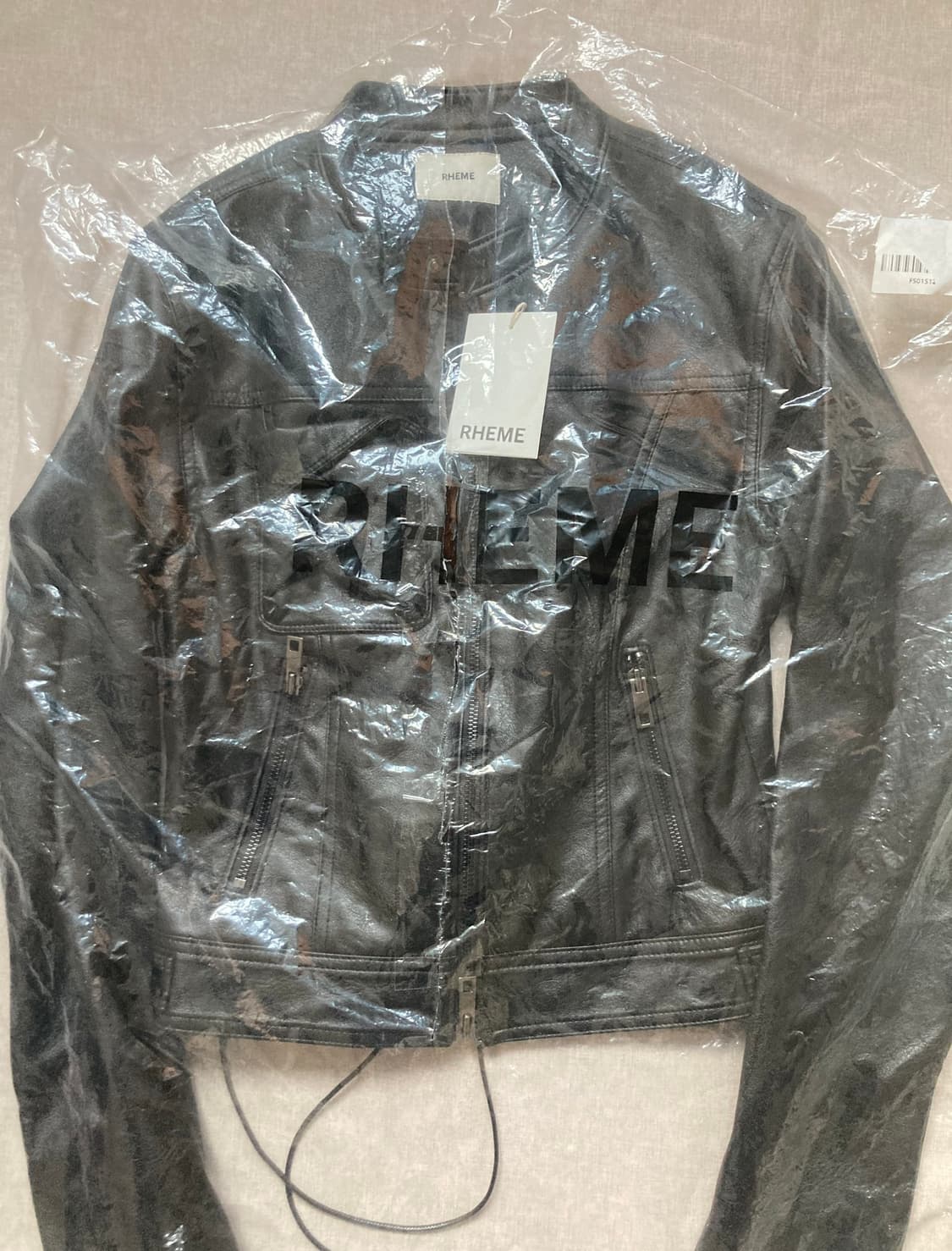 리임 RHEME 크롭 레더 자켓 블랙 상품이미지7