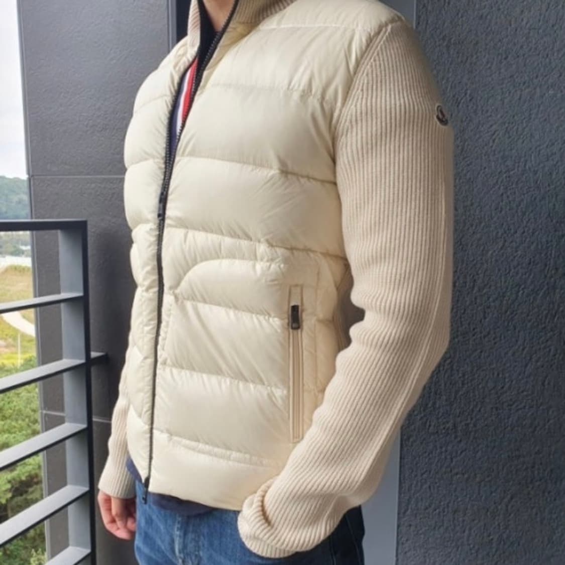 [A+급/2XL] 몽클레어 삼선 니트패딩 아이보리 상품이미지8