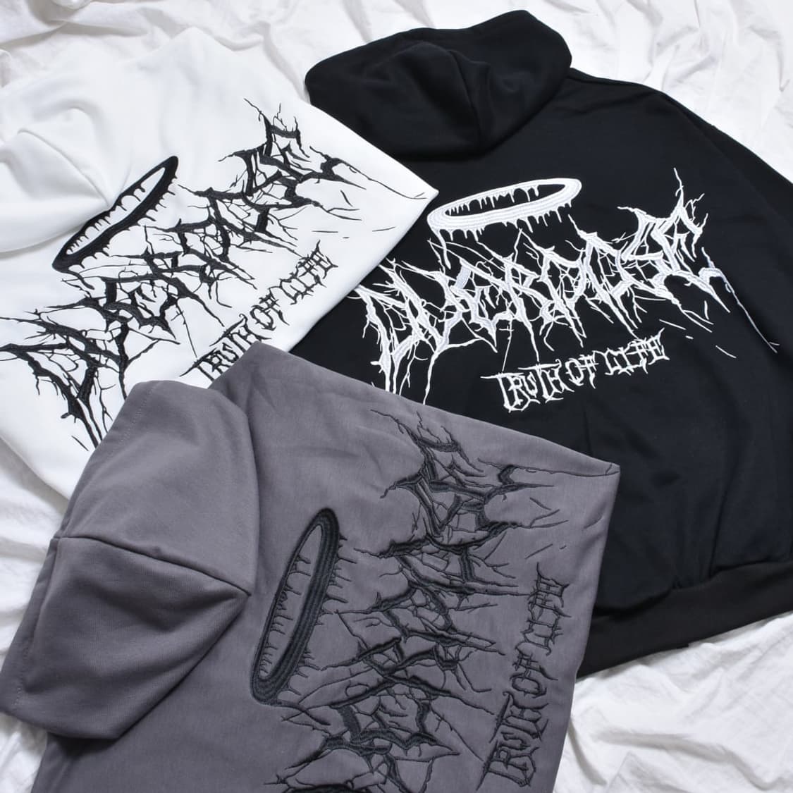 볼칸 서브컬쳐 자수 로고 후드집업 양산형 지뢰계 빈티지 레플렘 상품이미지4