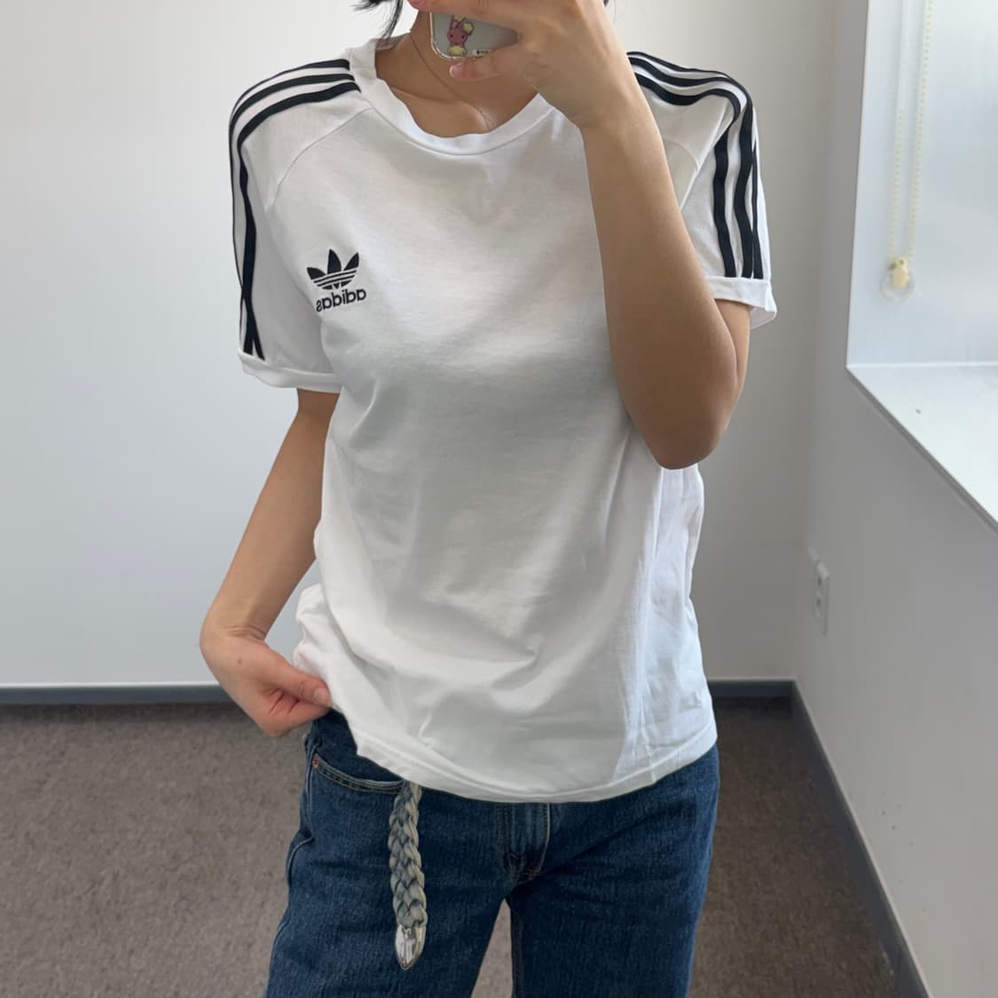 Adidas 아디다스 파이어로고 트랙탑 화이트 반팔   상품이미지2