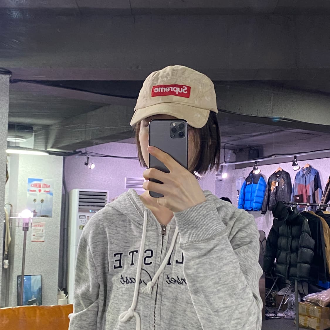 슈프림 베이지 블록 캠프캡 B3870 상품이미지1