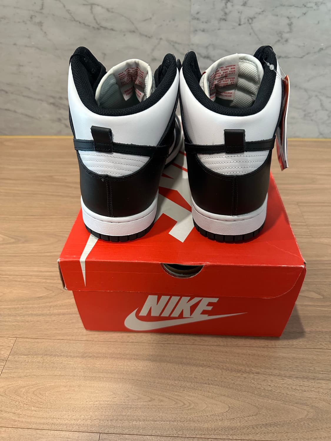 (W)290  m285 나이키 덩크 하이 범고래 블랙 앤 화이트 상품이미지5