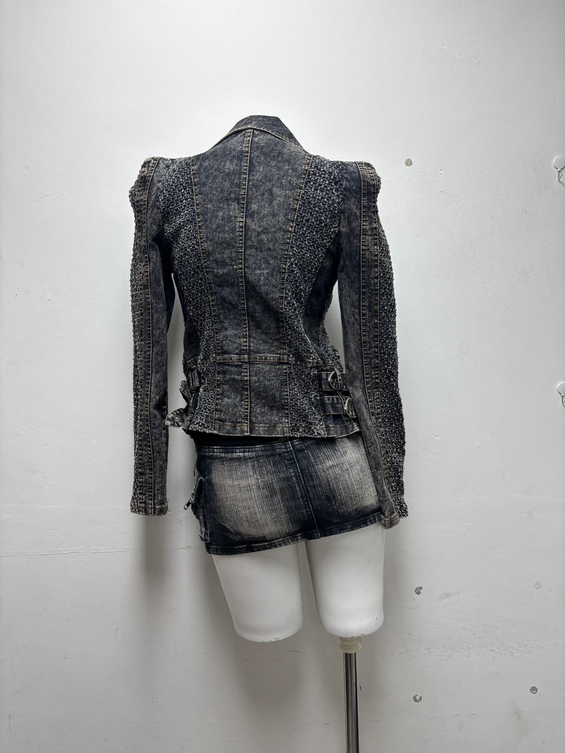 [Y2K] Rare Design Side Buckle Biker Jack 상품이미지9