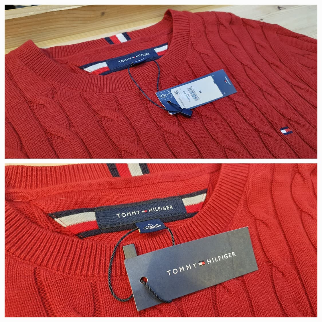 (새상품)100.타미 케이블 라운드니트 상품이미지4