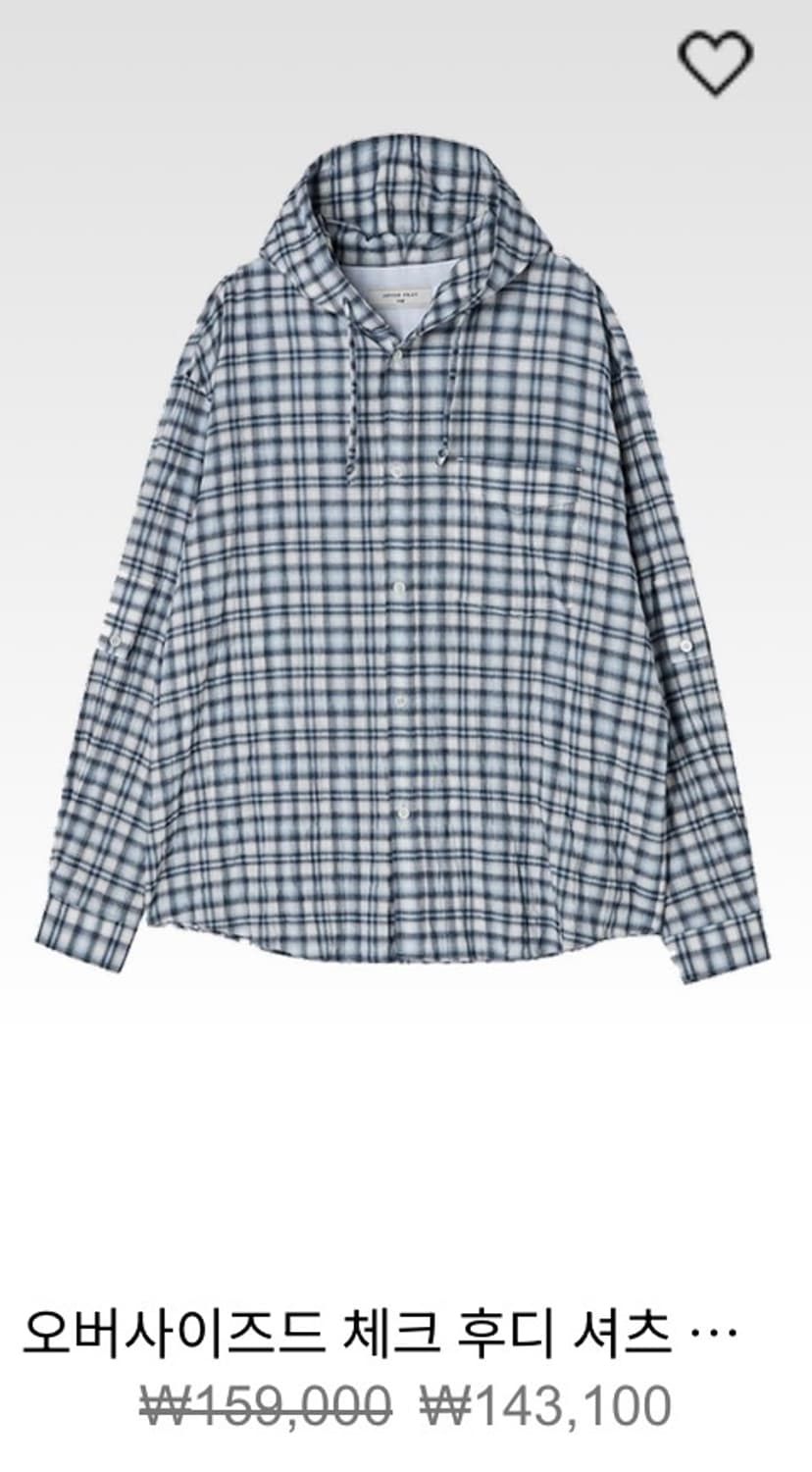 애프터프레이 체크 후드 셔츠 M 상품이미지3