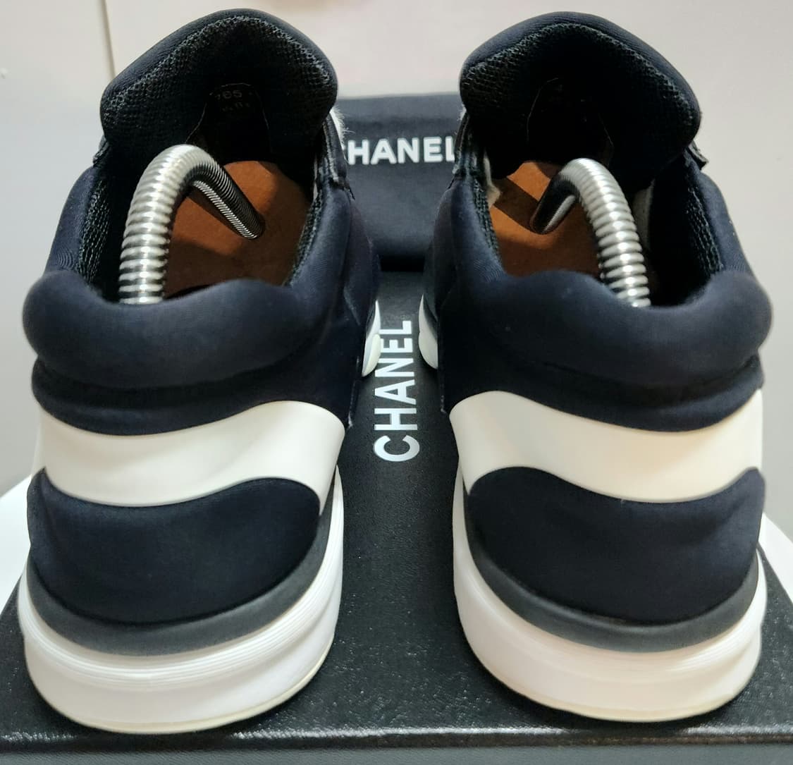 [정품]샤넬 스니커즈 운동화 CC로고 로우탑 블랙/화이트/오렌지 36.5 상품이미지6