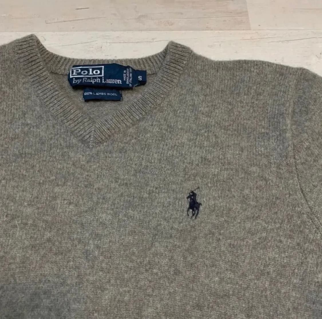 폴로 빈티지 회색 니트 s 상품이미지2
