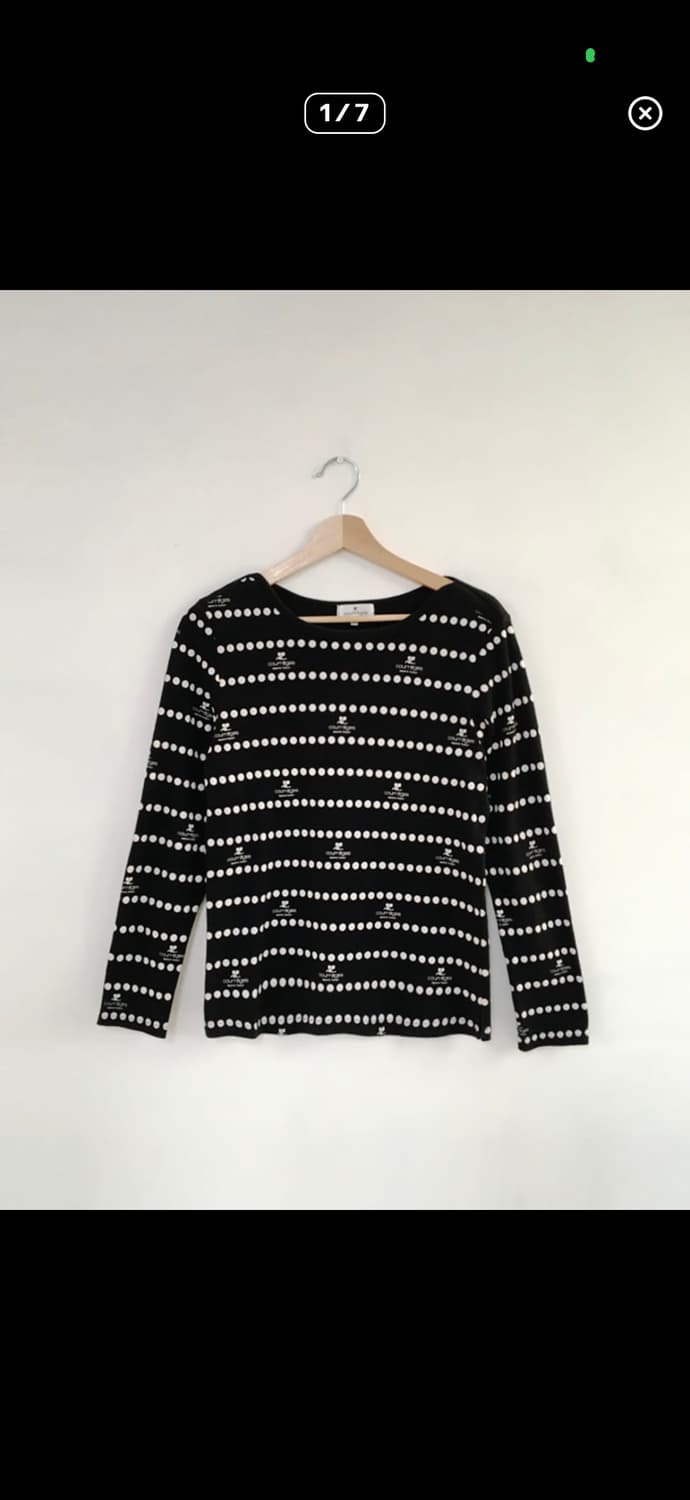 꾸레쥬 도트 티셔츠 dot t-shirt 상품이미지3