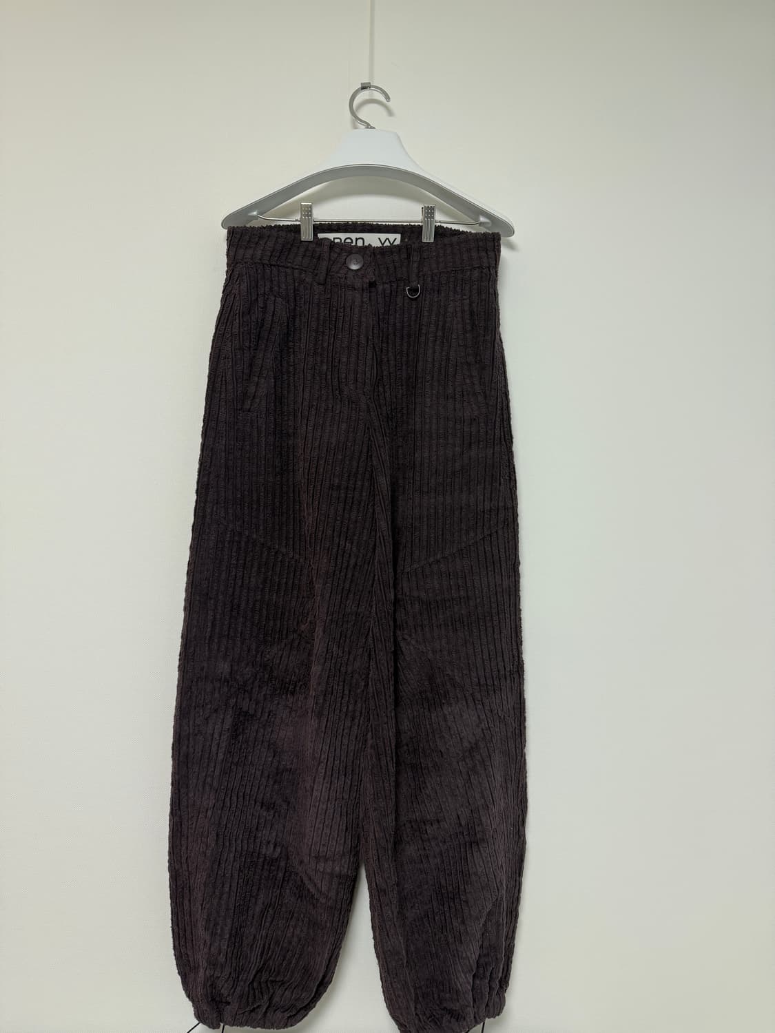 오픈와이와이 코듀로이 와이드레그 팬츠 버건디 상품이미지5