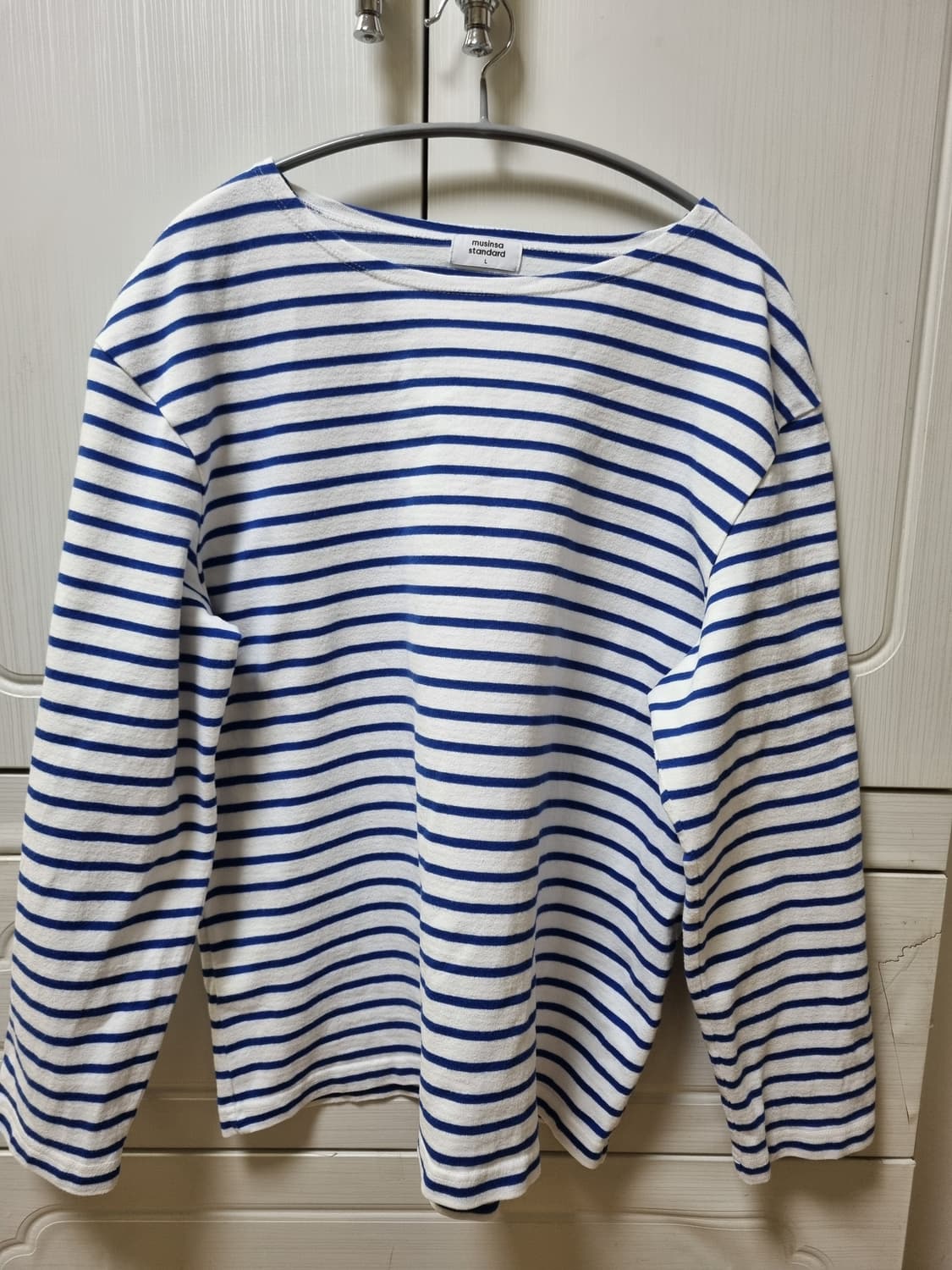 무탠다드 스트라이프 보트 넥 티셔츠 L사이즈 2색상 같이사면 12000원 상품이미지3