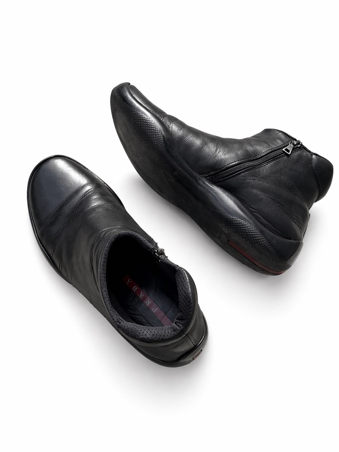 프라다 레더 집업 앵클부츠 (정품) 상품이미지1