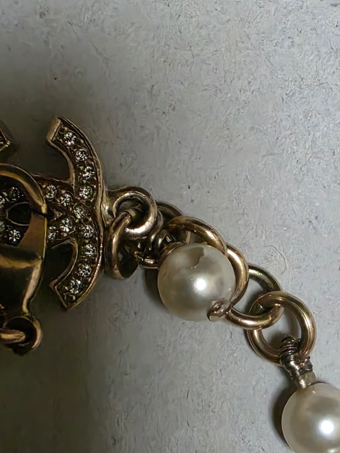 샤넬 CC 로고 스트라스 펄 브레이슬릿 진주 팔찌 상품이미지6