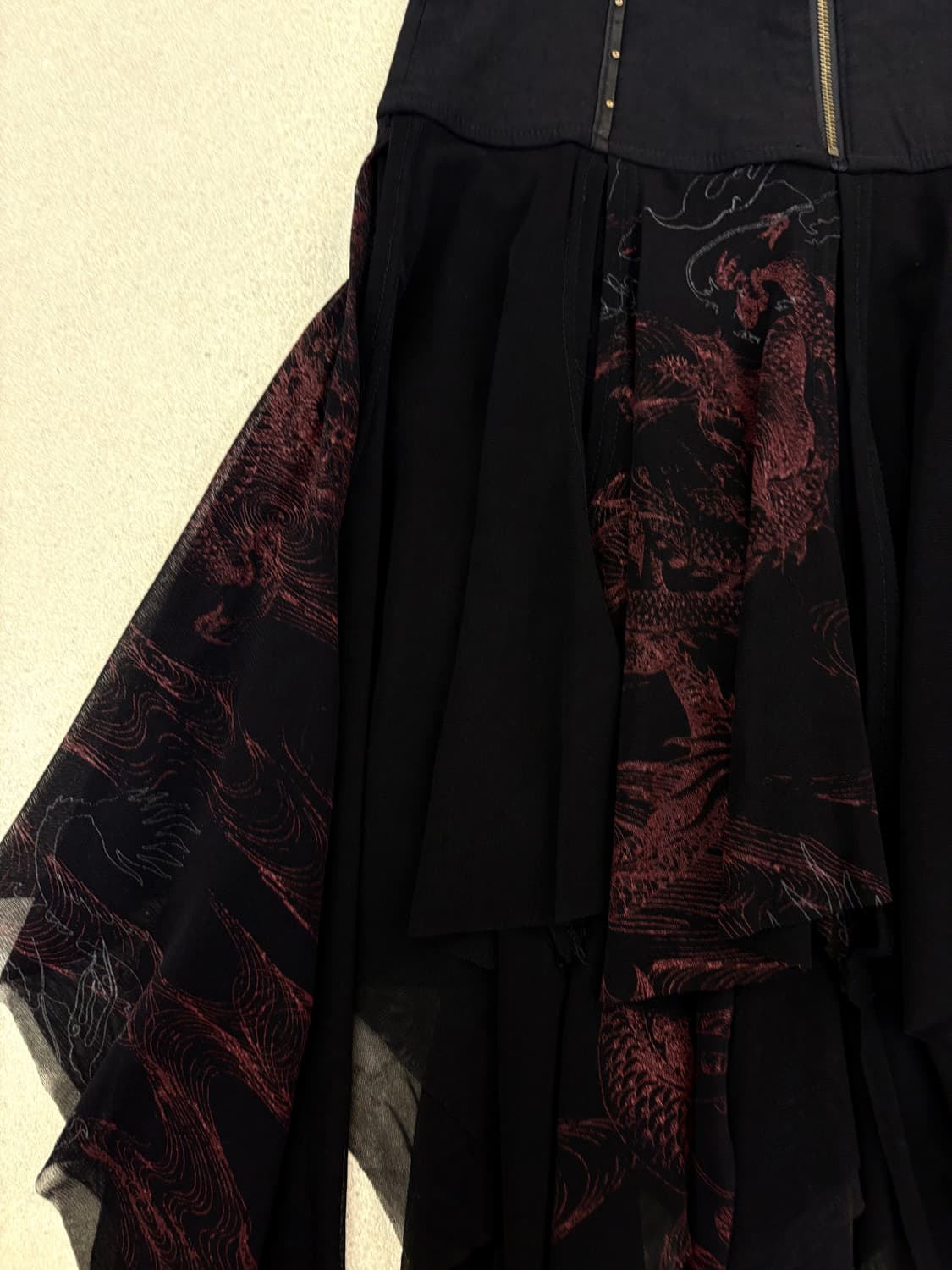 Ozz on 언발 시스루 스커트 상품이미지3