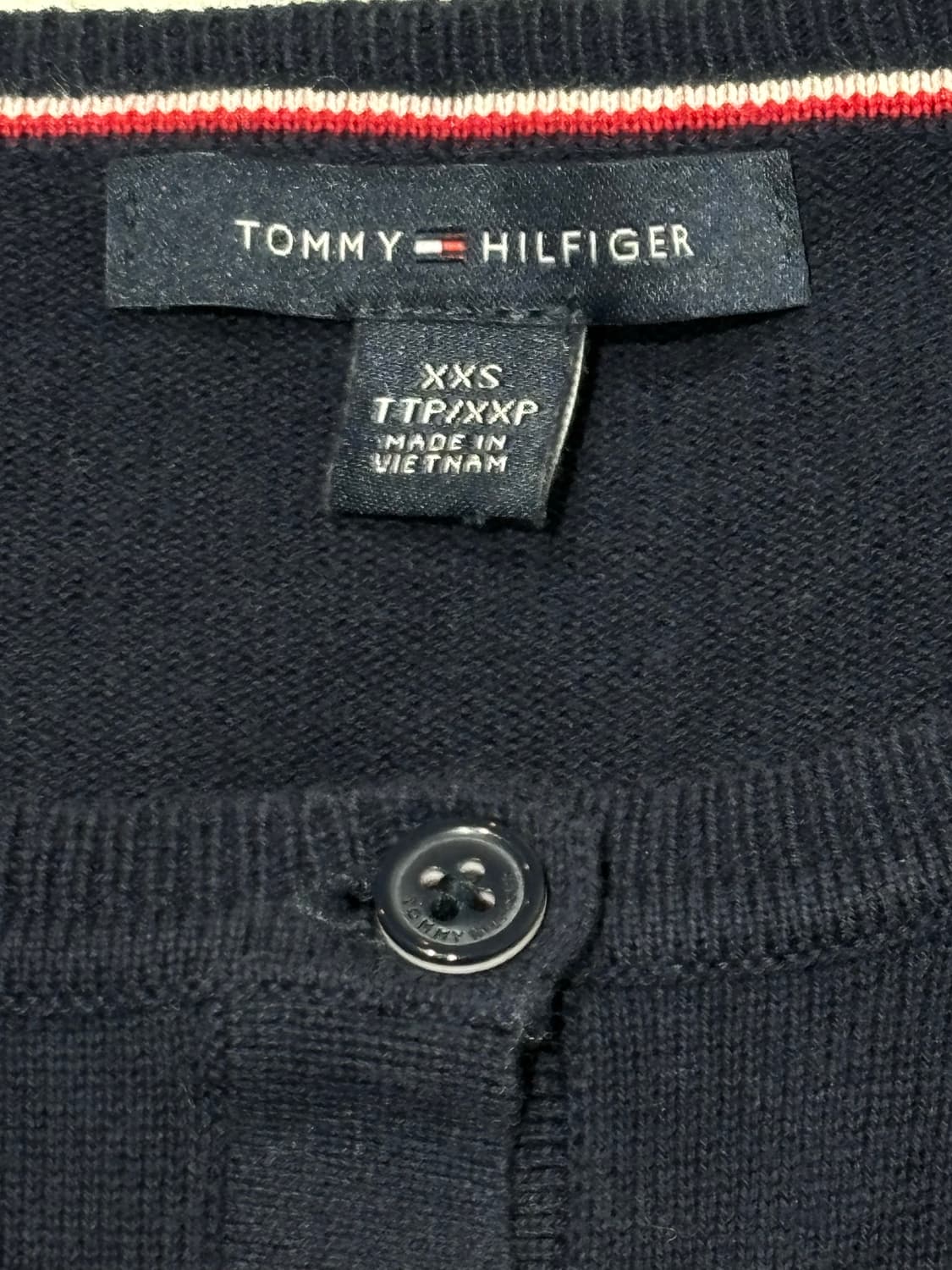 타미힐피거 네이비 딱붙핏 라운드 가디건 상품이미지7