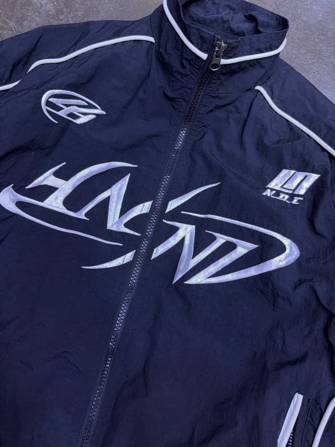 낫포너드 나일론 레이싱 자켓 블랙 M 상품이미지5