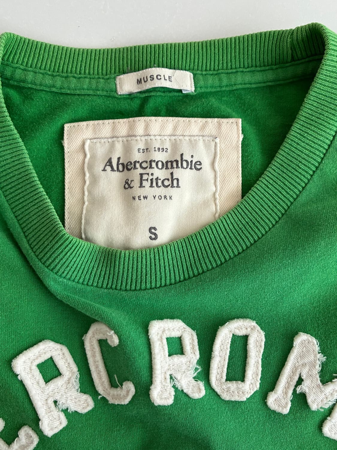 S) 아베크롬비 빈티지 반팔 티셔츠 그린 상품이미지4