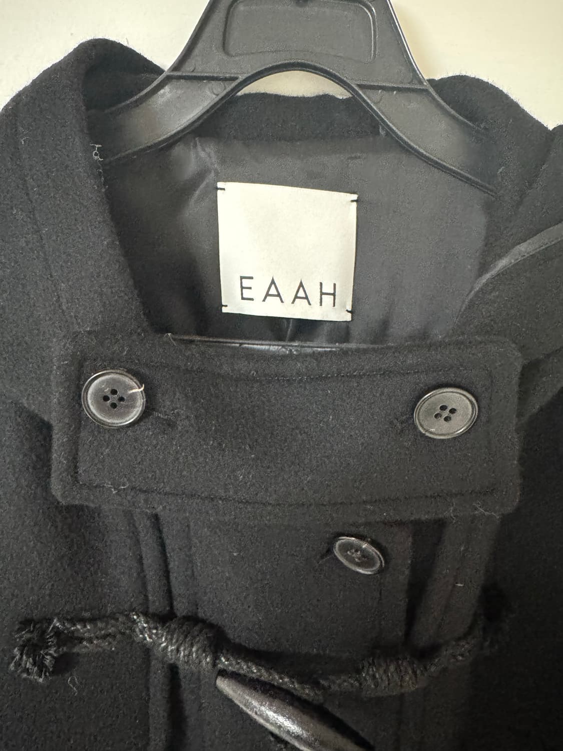 EAAH 이아 Harper 후드 더플코트 블랙 상품이미지8