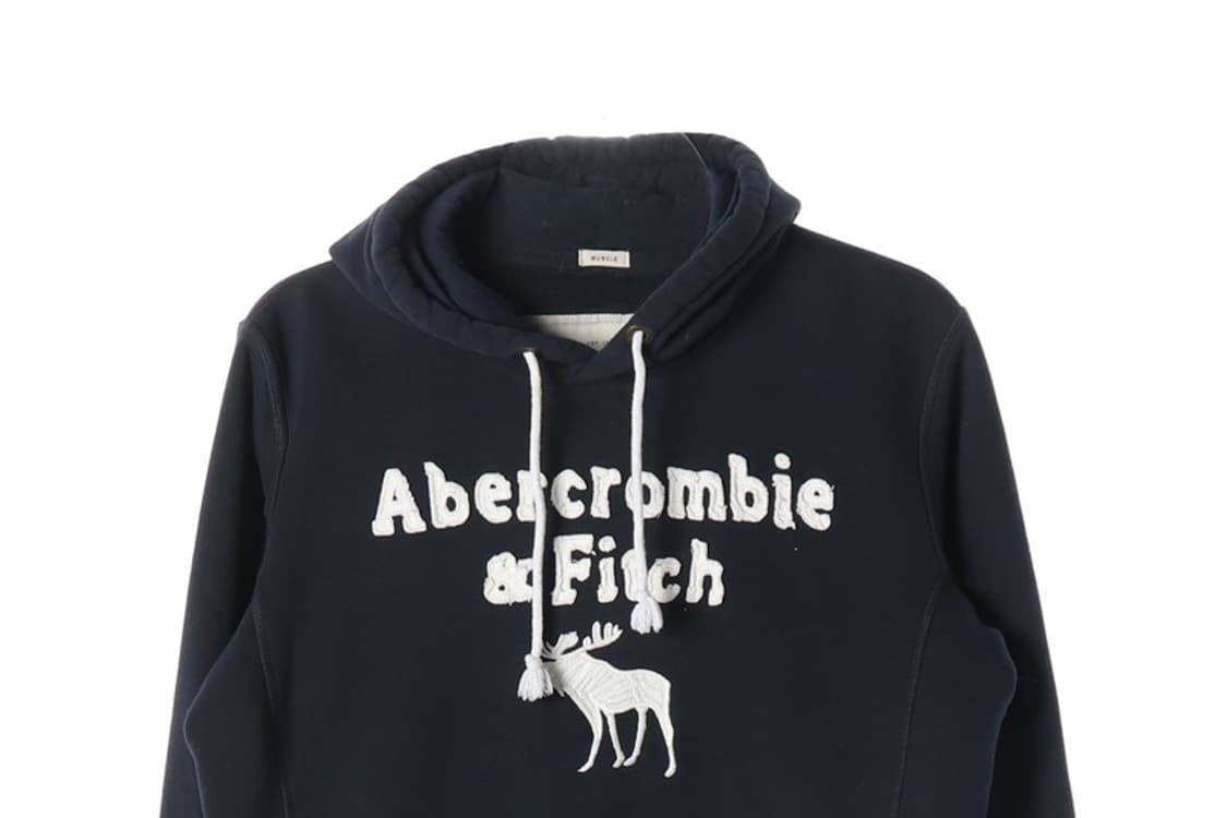 아베크롬비 앤 피치 빅로고 무스 자수 후드티 S 상품이미지3
