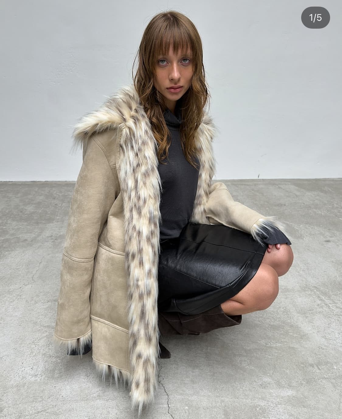 썬번프로젝트 리버시블 퍼 무스탕 상품이미지3