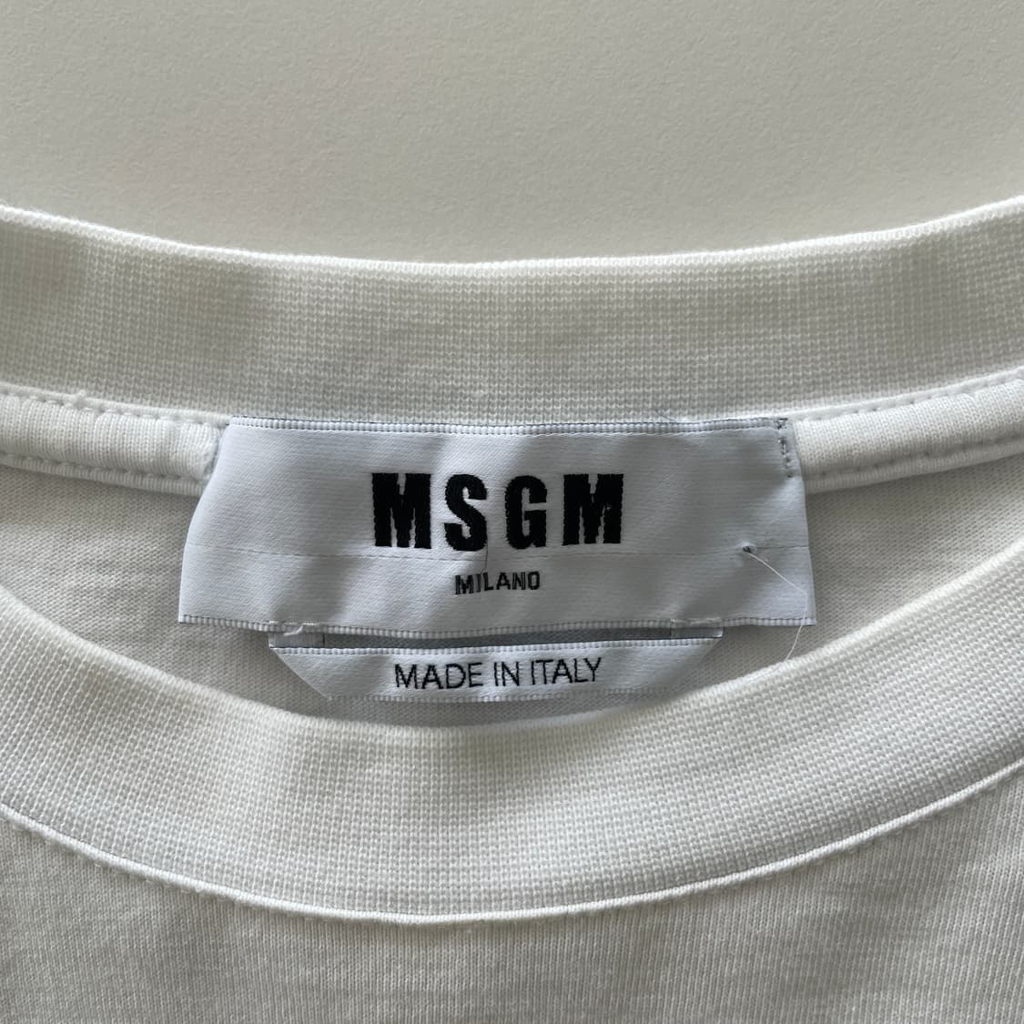 MSGM 여성 M,66 로고 화이트 크롭 반팔 티셔츠 상품이미지7