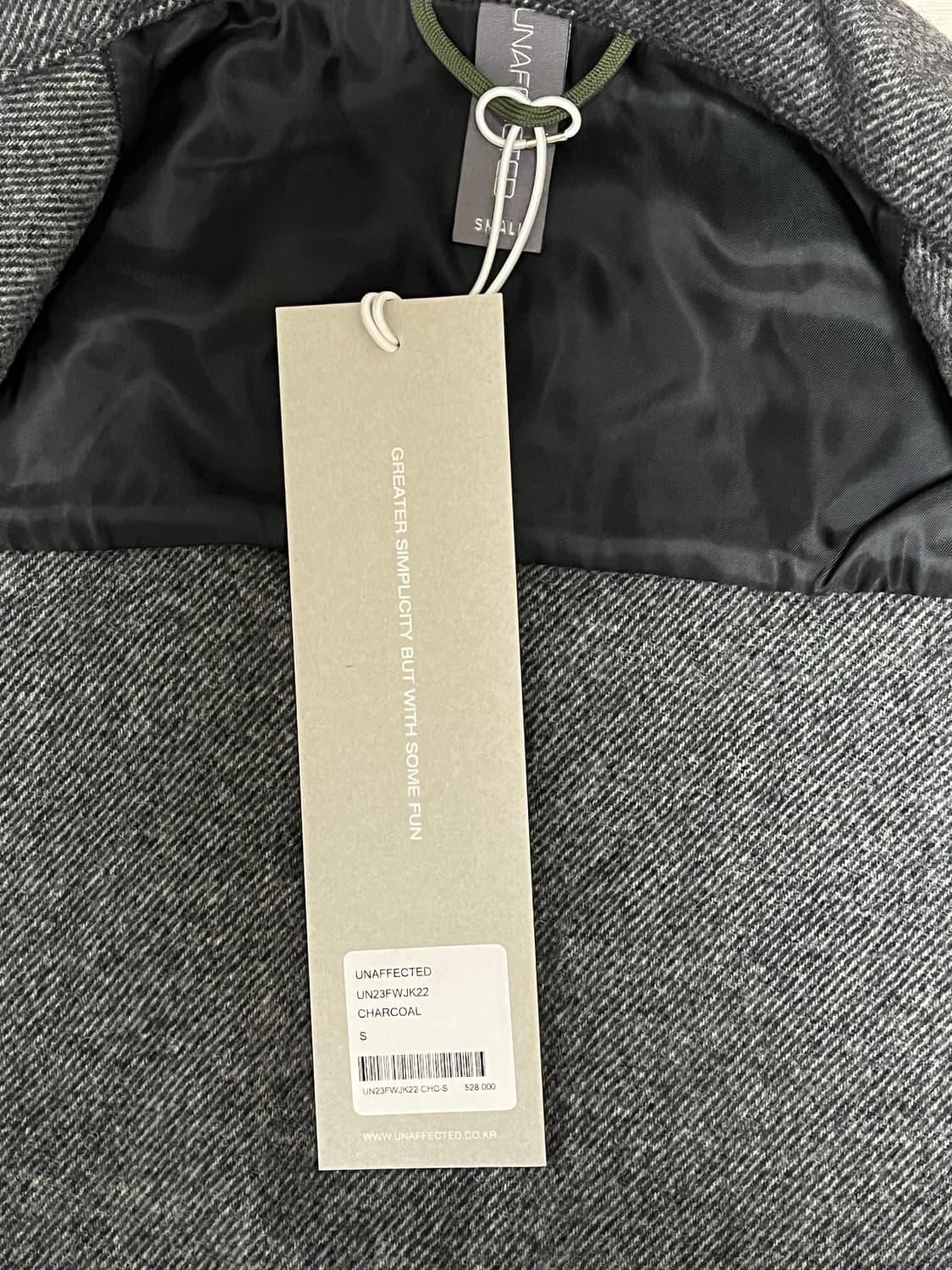 (새상품) 언어펙티드 UNAFECTED 울 헤링본 트러커 자켓 상품이미지6