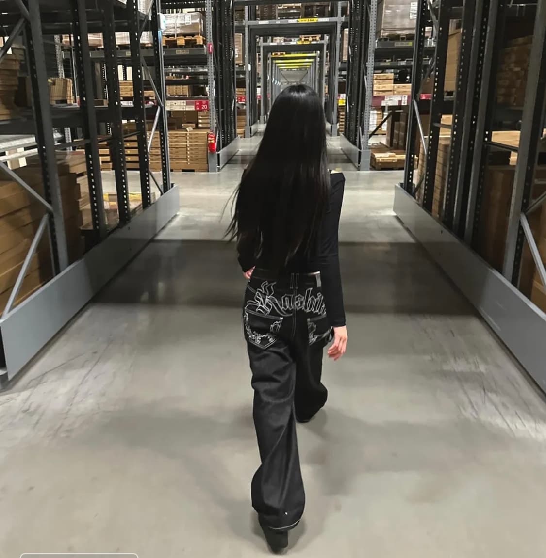 카시코 데님팬츠 블랙 상품이미지3