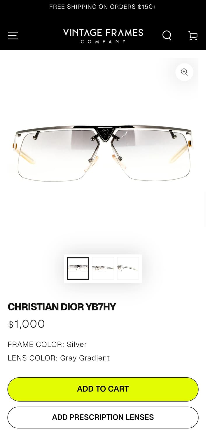 VINTAGE DIOR CLUBBING SUNGLASSES 상품이미지2