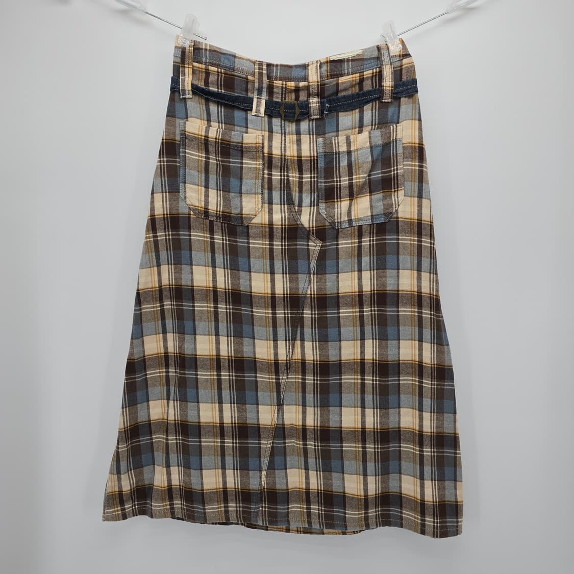 빈티지 체크 롱 스커트 상품이미지4