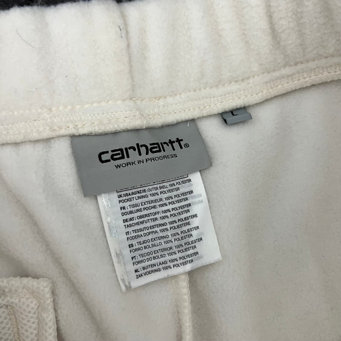 칼하트 WIP 플리스 트랙팬츠 화이트 상품이미지7