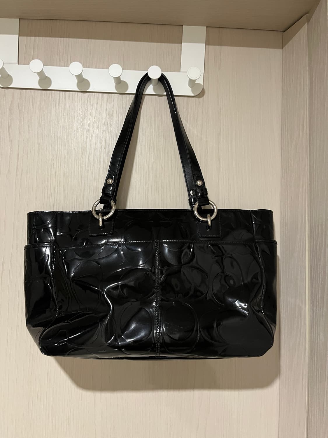 코치 블랙 페이턴트 가방 coach 에나멜 y2k 상품이미지2