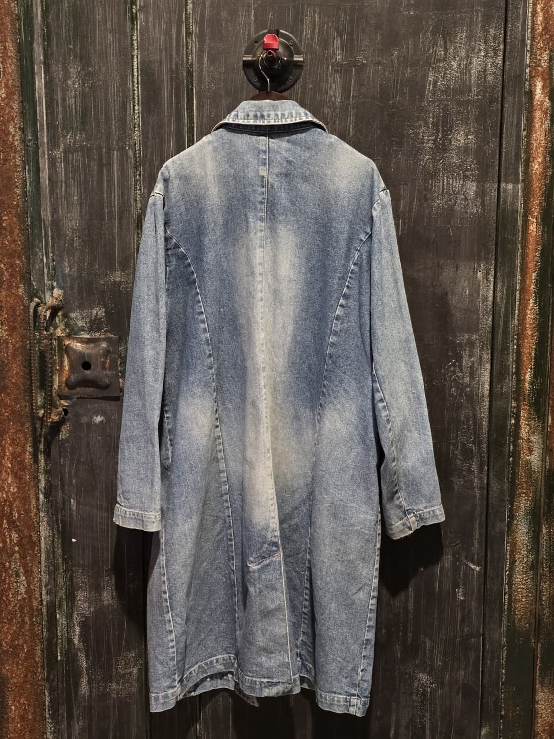 90s Button-Front Overpit Denim Coat 상품이미지8