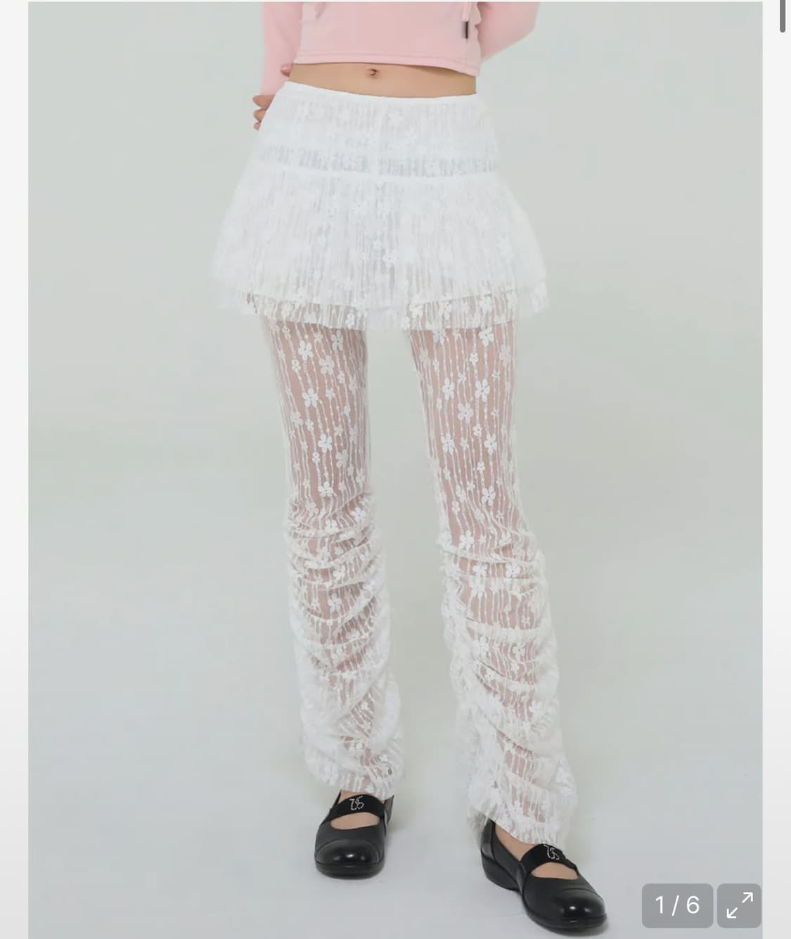 어글리쉐도우 레이스 프릴 스커트 팬츠 상품이미지2