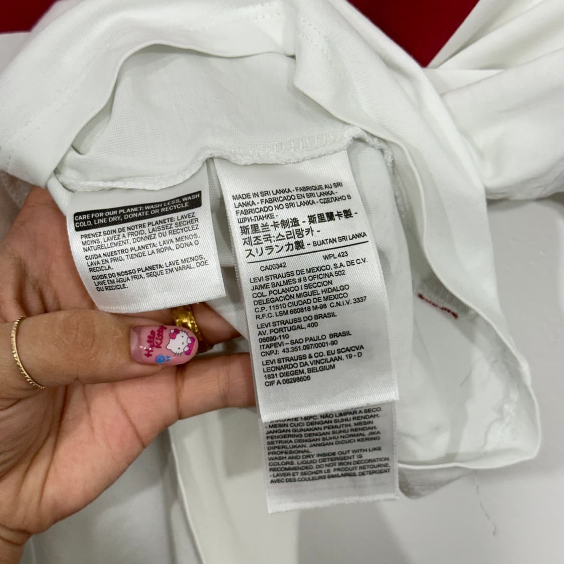 리바이스 levis 빅로고 반팔 티셔츠 화이트 상품이미지5